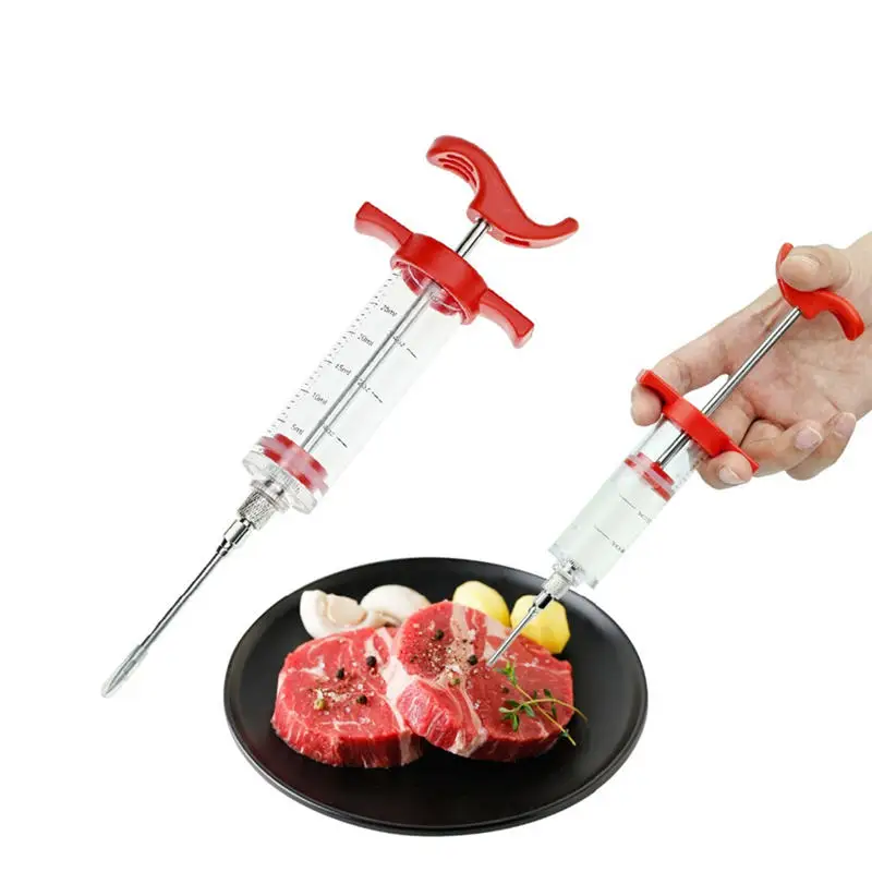 BBQ Meat Syringe Marinade Injector Poultry Turkey Chicken Flavor Cooking Sauce Injection Tool Cook Kitchen Accessories | Дом и сад