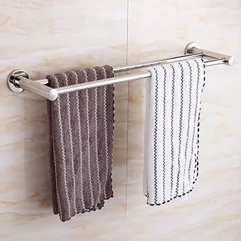 

Bathroom Towel Wall-Mounted Towel Holder Stainless Steel Shelf Holder Bathroom Shelf Toilet Kitchen Towel Bar 2 Layer