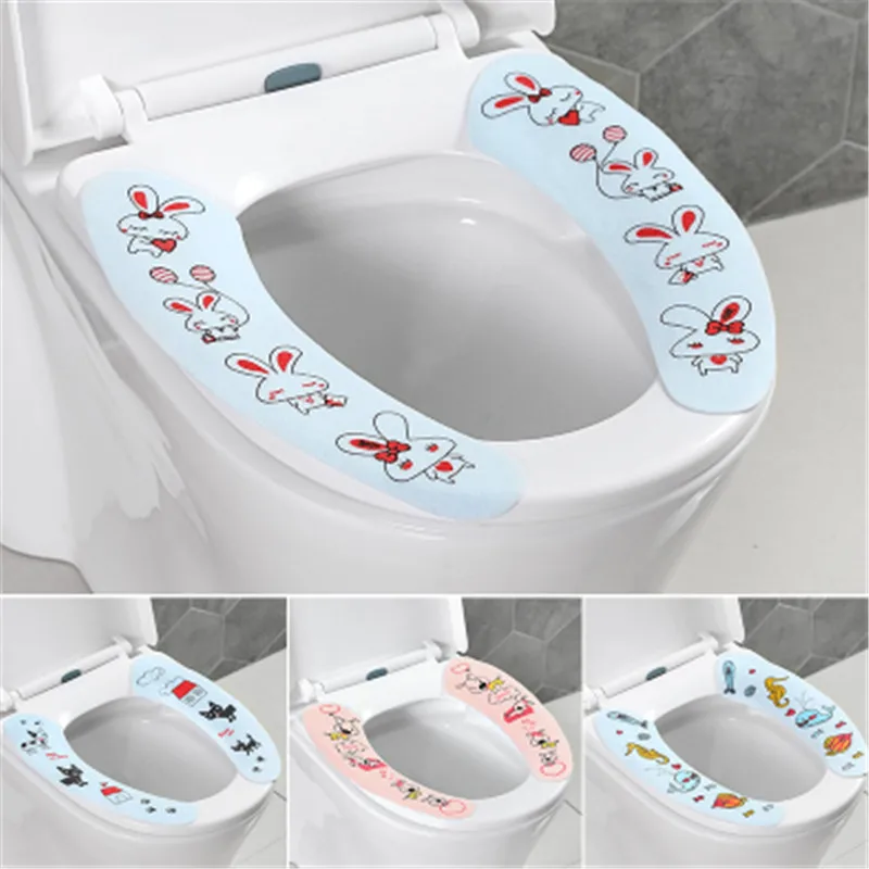 Сиденье для унитаза крышка мягкие WC вставка для унитаза подушка для сидения моющийся Ванная комната теплая крышка сиденья крышка Накладка подкладка для унитаза липкий коврик для сиденья
