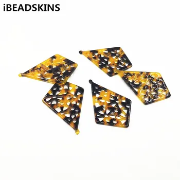 

New arrival! 54x37mm 50pcs acetic acid Rhombus-shape charm for earrings accessories,Earring parts,jewelry making DIY