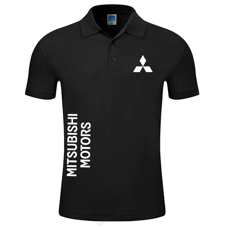 

Summer Casual Female women man male Mitsubishi polo shirt solid short sleeve polos tops clothes