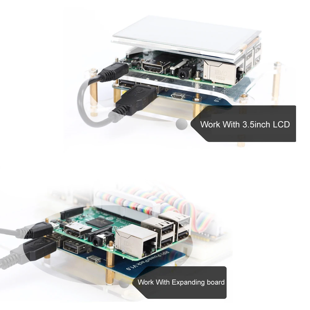 Для Raspberry PI 3800MAH литиевая Плата расширения питания двойной USB выход