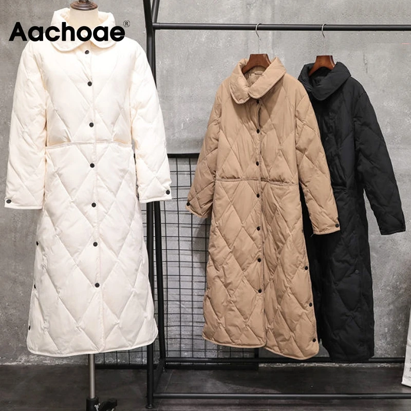 Aachoae Winter Casual Solid Ultra Light Duck Down