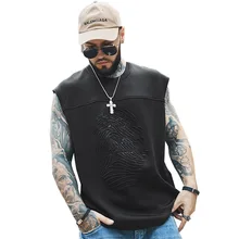 Летние топы для серфинга, скейтборда, хлопковые мужские майки без рукавов, мужские футболки с принтом, мужские уличные топы, майки, одноцветные, большие размеры