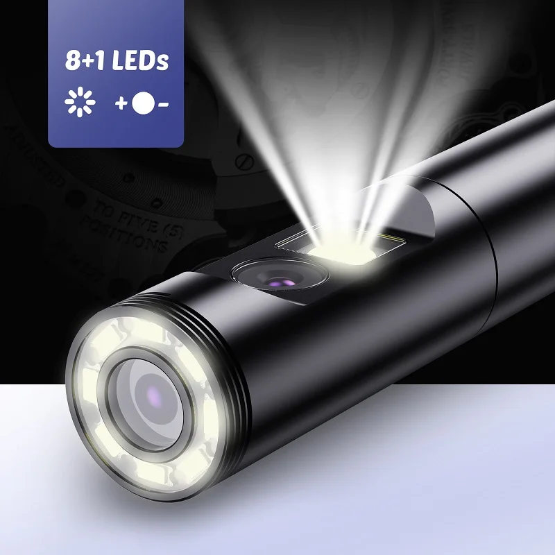 Endoscope Camera Dual Lens Industrial Endoscope 4.3 Inch IPS Screen Handhold Inspection Borescope Monitor Snake Camera IP68 Waterproof 2600mAh