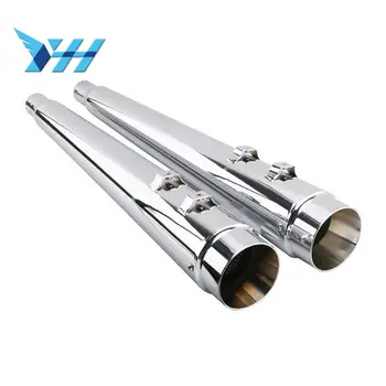 

Motorcycle 4" Megaphone Exhaust Pipe Muffler Slip-On For Harley Touring Bagger Models 1995-2016 Dresser Road King Electra Glide