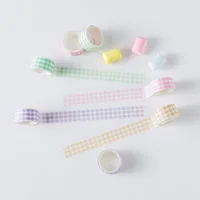 4Rolls Grid Washi Tape Set Cute Masking Tape Cinta Adhesiva Decorativa Papeleria Plakband Ins Stationery Paper Kawaii Washitape 2