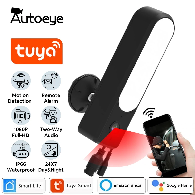IP камера светодиодная Autoeye Tuya Smart Life 1080P Wi Fi|Камеры видеонаблюдения| |