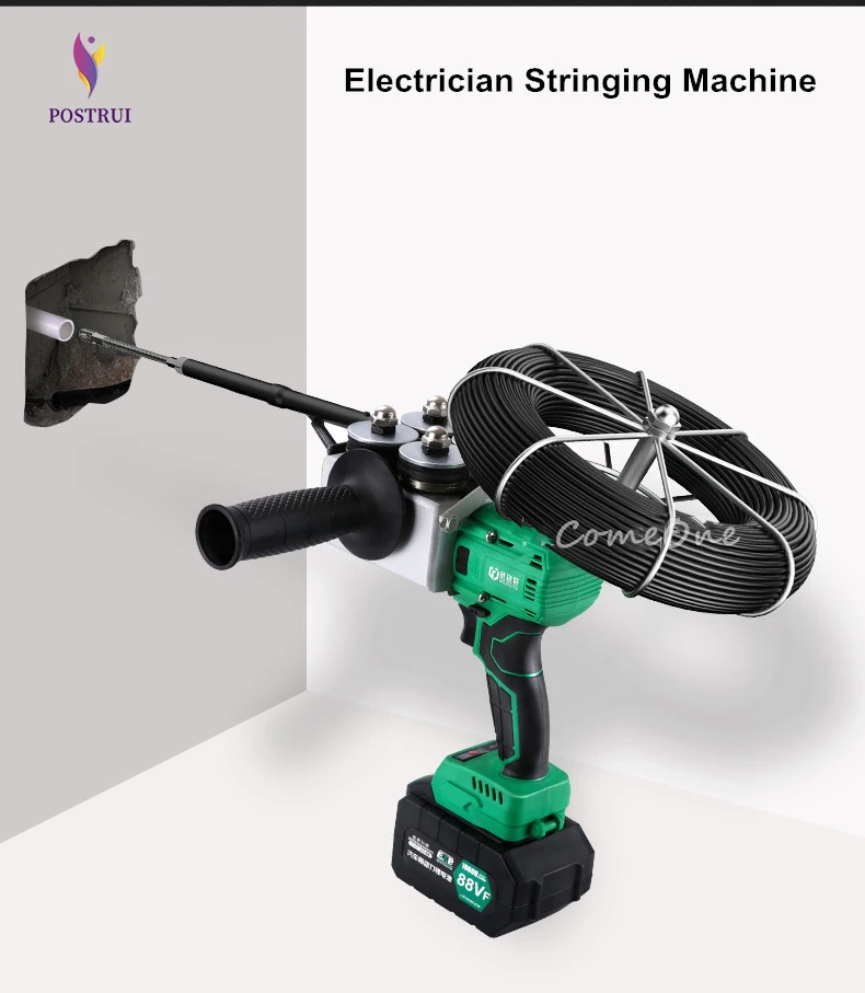 NEW CXJ 88VF 10000MAN Electrician Stringing Machine Fully Automatic Wall Lead Wire Electric Charging Threading Machine 40m/min