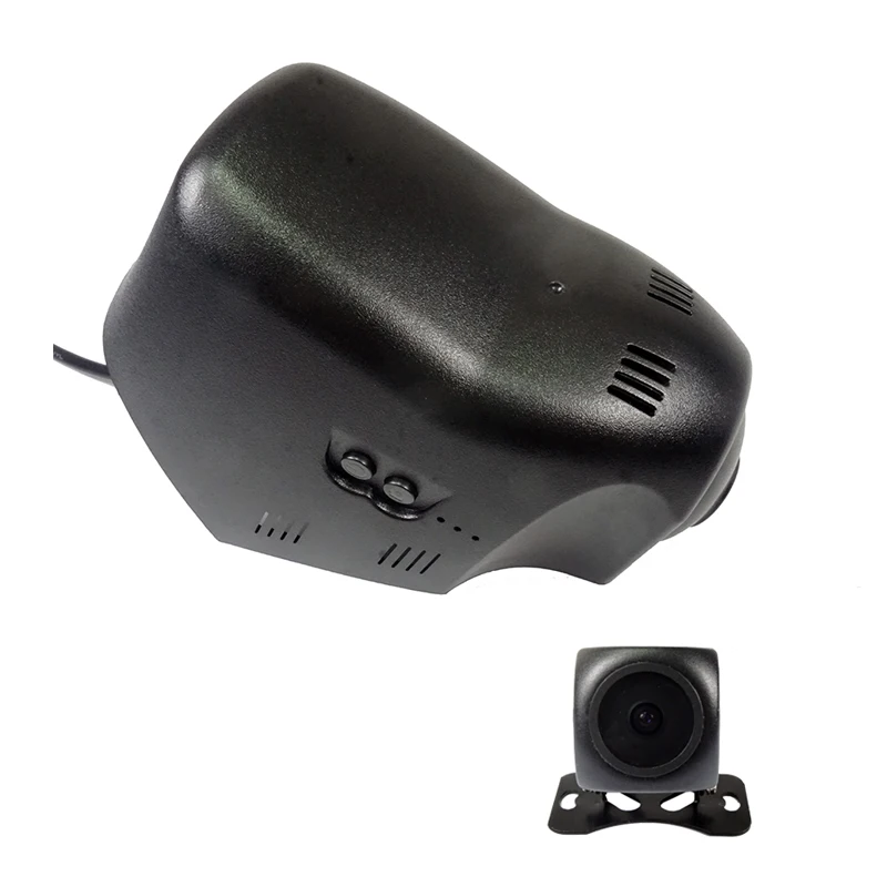 Двойной объектив Видеорегистраторы для автомобилей Wi-Fi видеокамера с Регистраторы для Land Rover Аврора /Discovery Sport Dash Cam Камера - Название цвета: dual lens