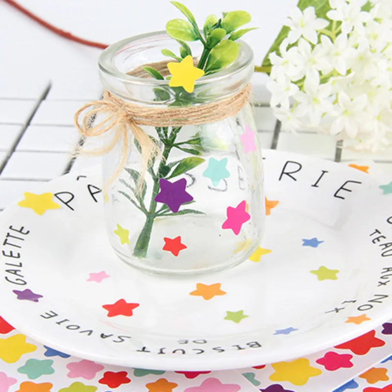 6 Sheet/Set Kids Stickers Cute Heart Star Dot Shape Sticker For Scrapbooking Diary Photo Album Decoration Supplie Girl Boy Gifts