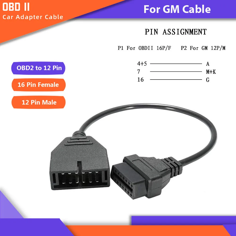 Adaptateur de connecteur OBD2 pour câble de Diagnostic automobile GM,