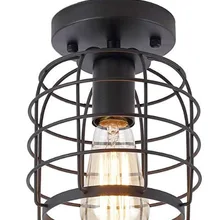 Крест-граница Американский винтажный панк промышленный стиль коридор Прихожая вход в балкон бар одноголовая клетка потолочный светильник