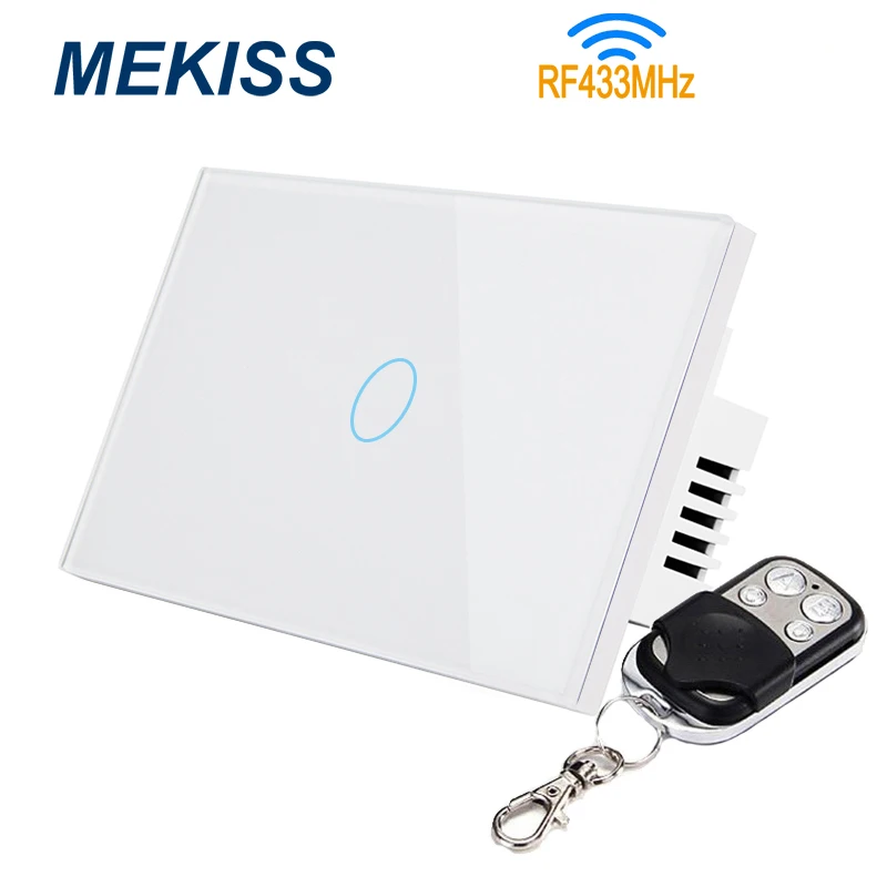 

MEKISS US touch switch, wireless remote control touch switch, home wall sticker light switch,1gang2gang3gang AC110V-220V