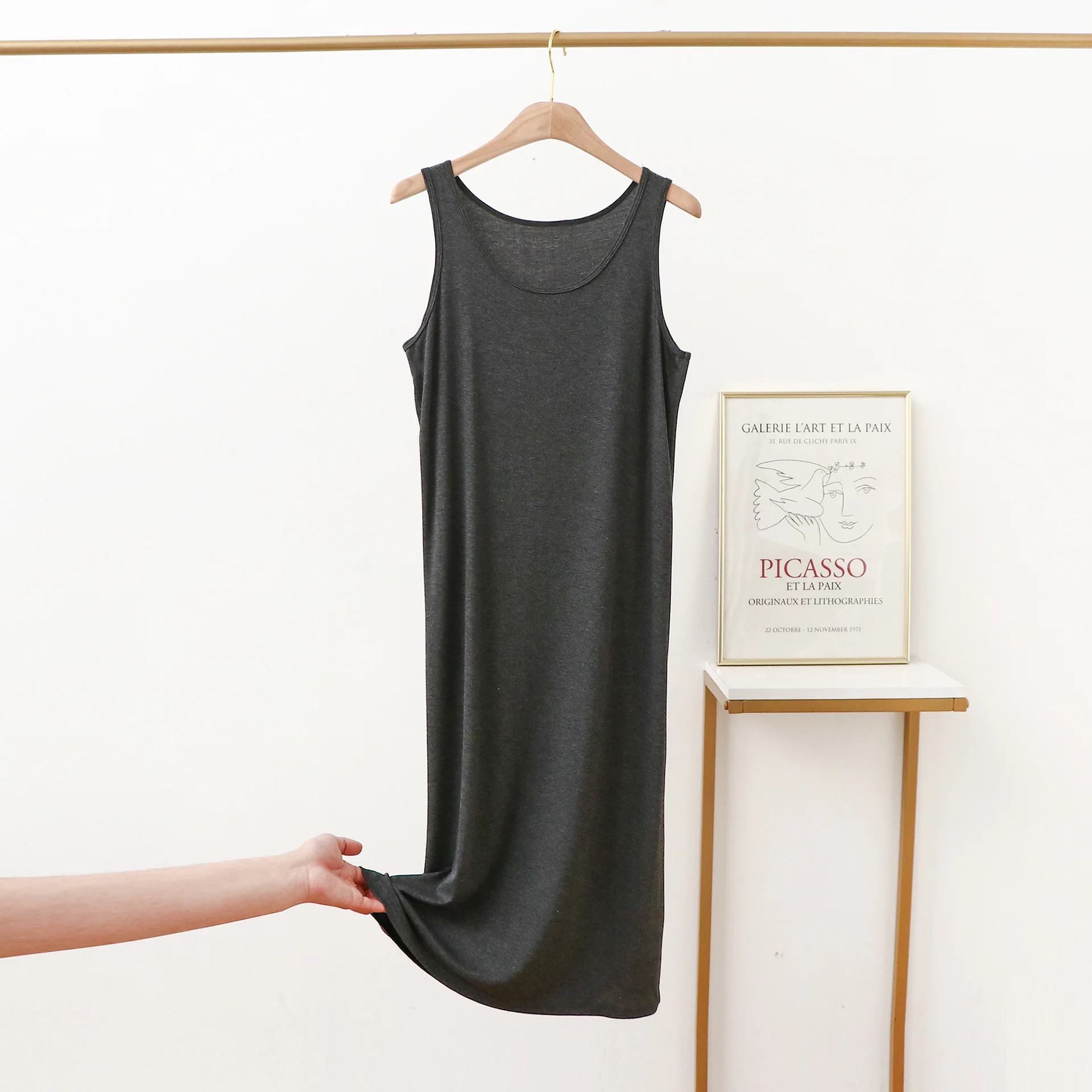 Modal Sleepwear Women Sexy Sleeveless Vest Dress New Comfortable Nightdress Female Loose Lounge Wear Nightgowns Bottoming Shirt