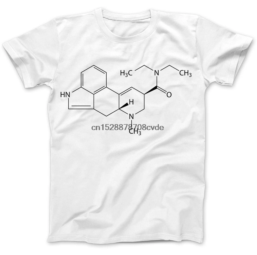 Новинка Мужская футболка модная с психоделическим принтом LSD молекулы кислоты 100%