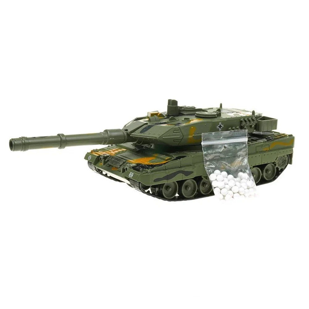 Игрушка для мальчика 1/40 немецкая 2A6 Военная вращающаяся модель танка оттяните машину с музыкой игрушка со светодиодом Новые Образовательные Подарки солдатский танк