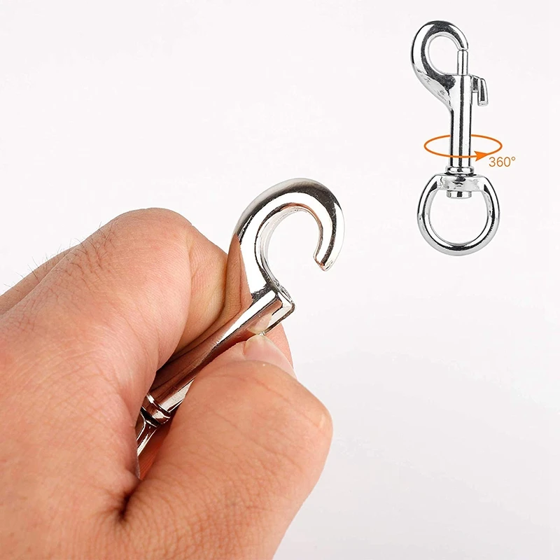 Rotating Eye Bolt Hooks Marine Grade Single-Ended Diving Clip Spring Hooks Chain Hooks Pet Hooks Bag Hooks for Flag Poles Pet Le