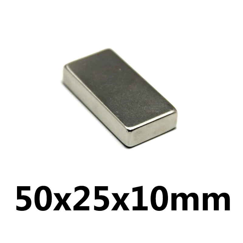 

5/10/20pcs 50x25x10mm Powerful Strong Rare Earth Block NdFeB Magnet 50mm x 25mm x 10mm Neodymium N35 Magnets 50*25*10 mm