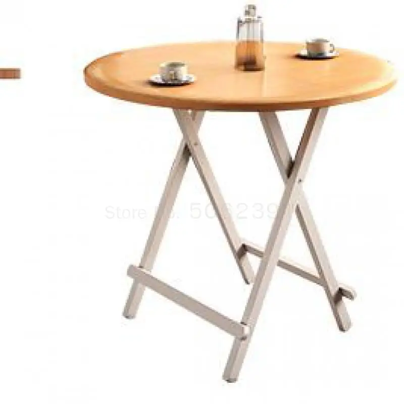 

Folding Table Household Simple Dining Table Rent Room Small Household Folding Table Round Table Easy Dining Table