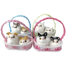 Милый плюшевый Кот, мягкие игрушки животных, кукла, мини-моделирование, детский Рождественский подарок для девочек