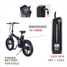 Электрический велосипед 20 дюймов eBike snowbike 48V 15AH литиевая батарея