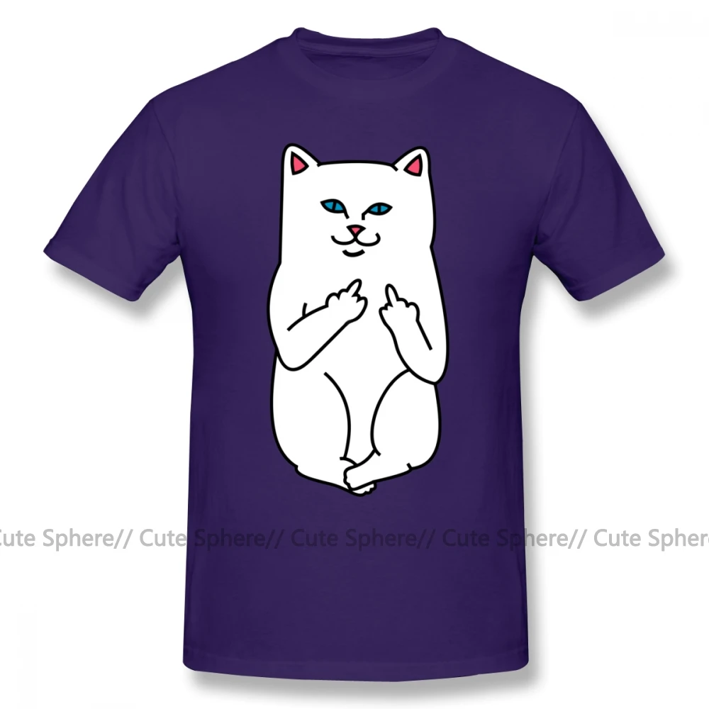 Футболка с лордом нермалом, футболка с кошкой, модные мужские футболки, забавные с коротким рукавом, большие размеры, 100 хлопчатобумажная футболка с рисунком - Цвет: Purple