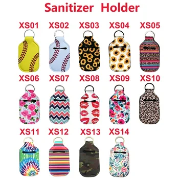 

New 10pcs/lot Neoprene Hand Keyring 30ML Sanitizer Bottle Holder Keychain Bags Key Rings Hand Soap Bottle Holder