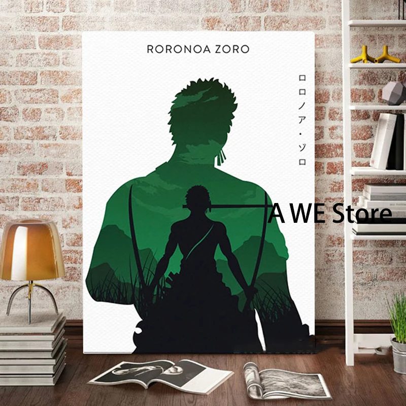 Холст Аниме One Piece Roronoa Zoro картины для украшения дома постер HD печать на стене