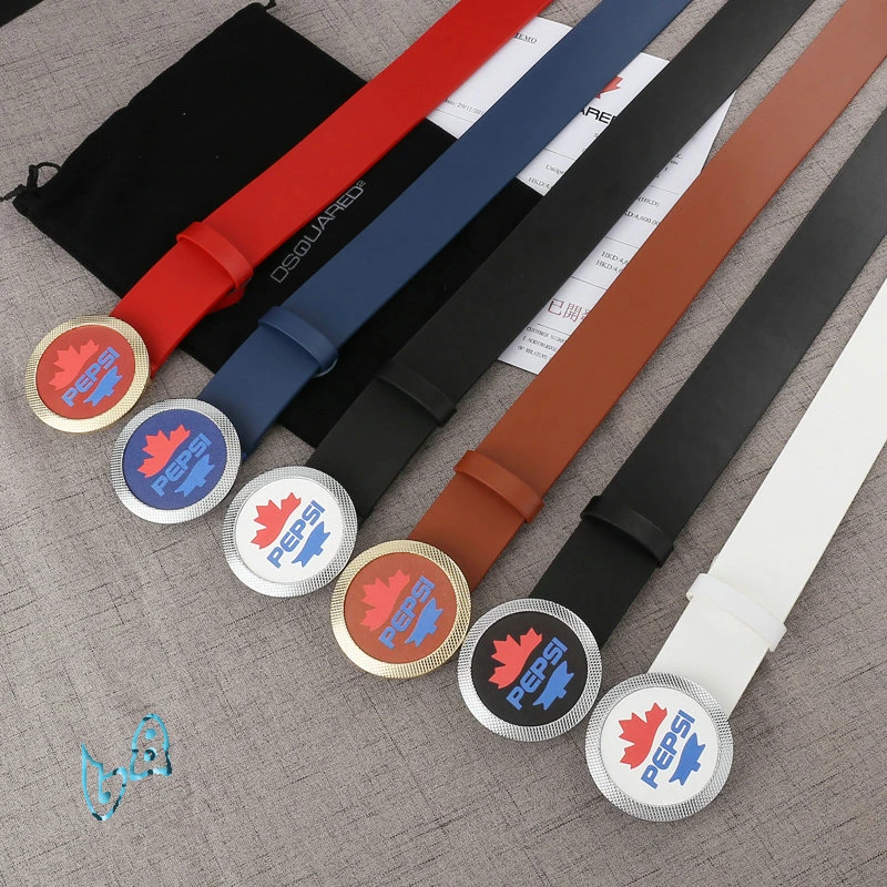 Dsquared2 – ceinture de luxe en cuir véritable pour hommes, Style feuille  rouge PEPSI, DSQ2, ronde à boucle en métal, 2022 | AliExpress