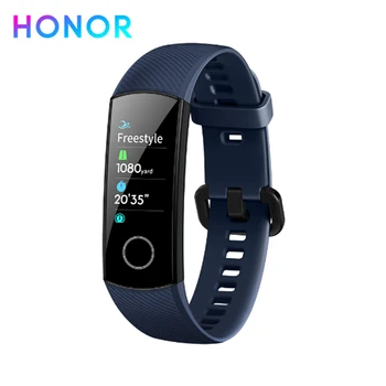

Honor band 5 Smart Band Blood Oxygen smartwatch AMOLED smart band heart rage ftness sleep tracker HONOR smart bracelet Blue