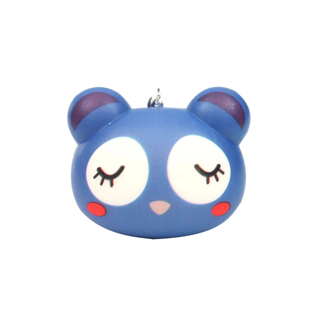 Mini Adorable Bear Slow Rising Kids Fun Toy Stress Reliever Gift Backpack Accessories Decorations lanyard keychain gadgets #A