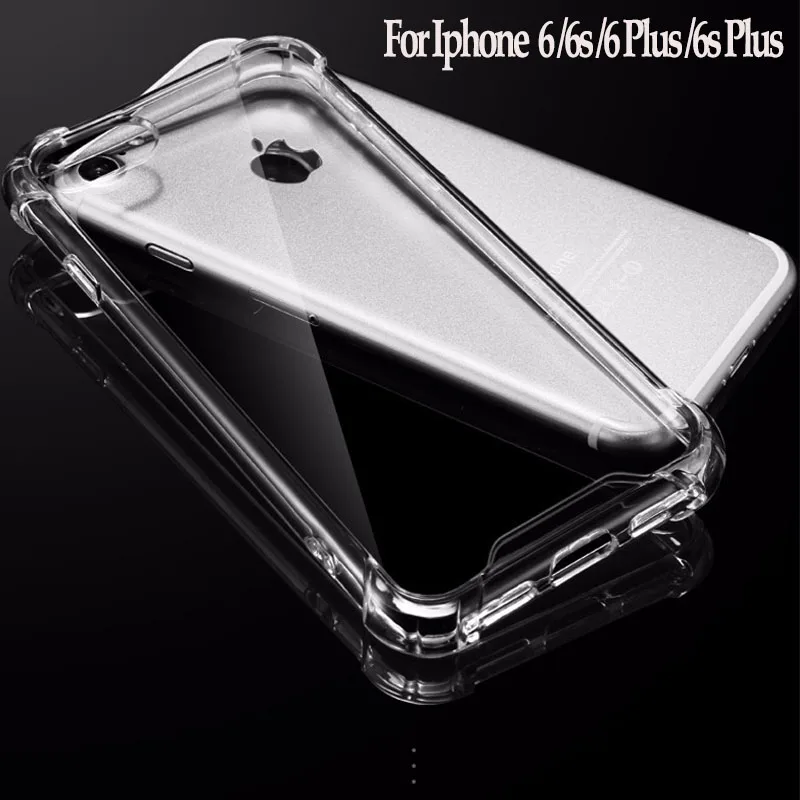 чехол iphone 6s 6plus 6splus case защитный айфон 6 плюс s plus Мягкий Прозрачный Силикон ТПУ