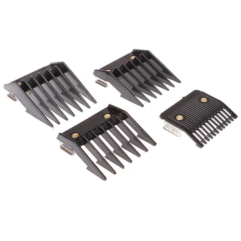 

4Pcs Black Universal Cut Clipper Limit Comb Guide Attachment Size Barber Replacement