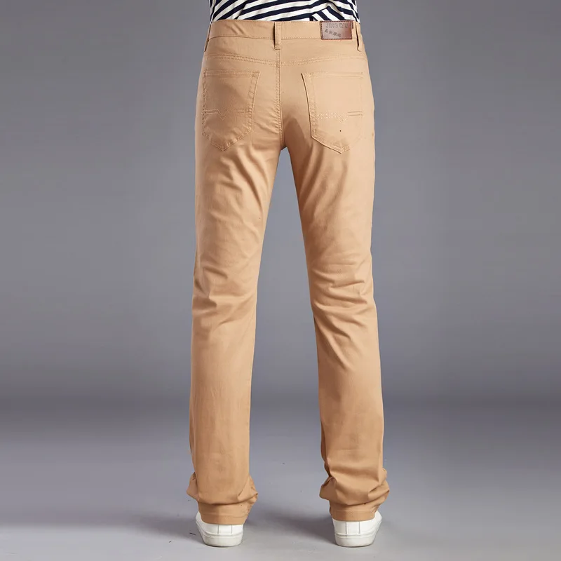 ZYYong Spring New Flared Pants Men's Business Casual Slim Bootcut Flared White Brown Khaki Black Men Trousers Size28-38