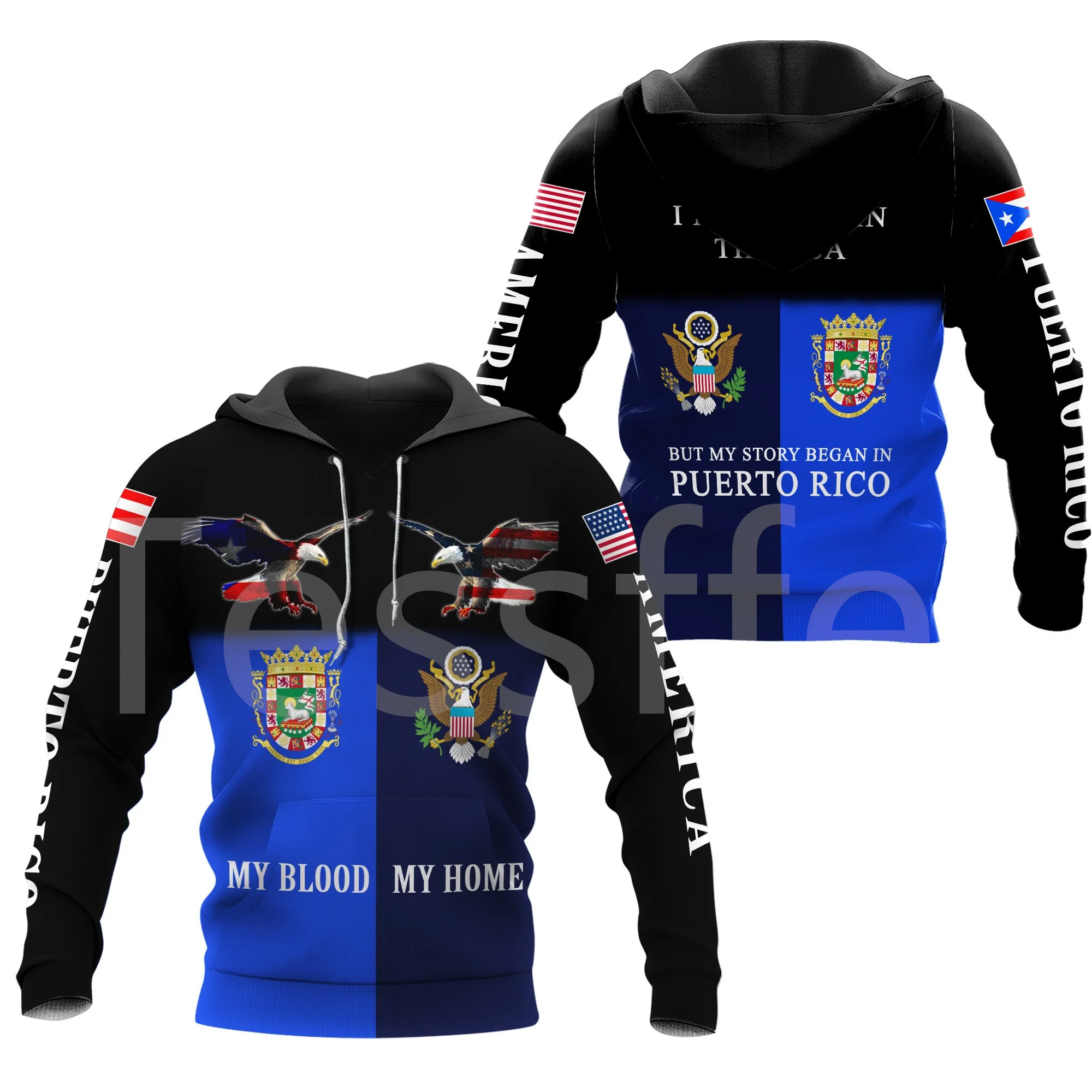 

Tessffel Country Flag Puerto Rico Tattoo Emblem 3DPrint Men/Women Harajuku Pullover Casual Funny Hoodies Unisex DropShipping A-8