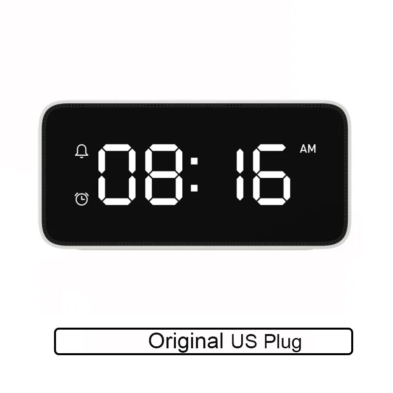 Original US Plug Xiao mi Xiaoai смарт-будильник Голосовая трансляция часы настольные Dersktop часы Автоматическая Калибровка времени mi Home App умные часы - Цвет: Original US Plug