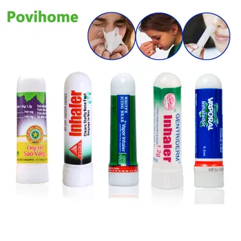 

5 Types Of Thailand Nasal Inhaler 100% Original Nasal Essential Oils Rhinitis Mint Cream Refresh Nose Cold Cool Herbal Ointment