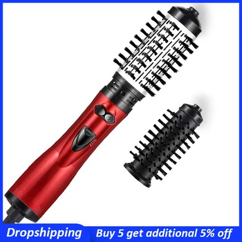 

Hair Dryer Brush 3-in-1 Round Hot Air Spin Brush Kit Blow Hair Dryer Brush Volumizer Detachable Auto-rotating Curling Brush
