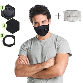 

Air Smoke Mask Respirator Mask Cycling mask with Activated Carbon Filter Mask