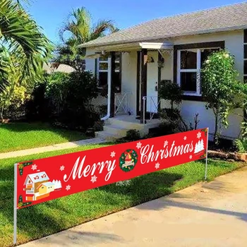 

1pc Merry Christmas Natal Banner Christmas Decorations for Home Outdoor Store Banner Flag Pulling 2020