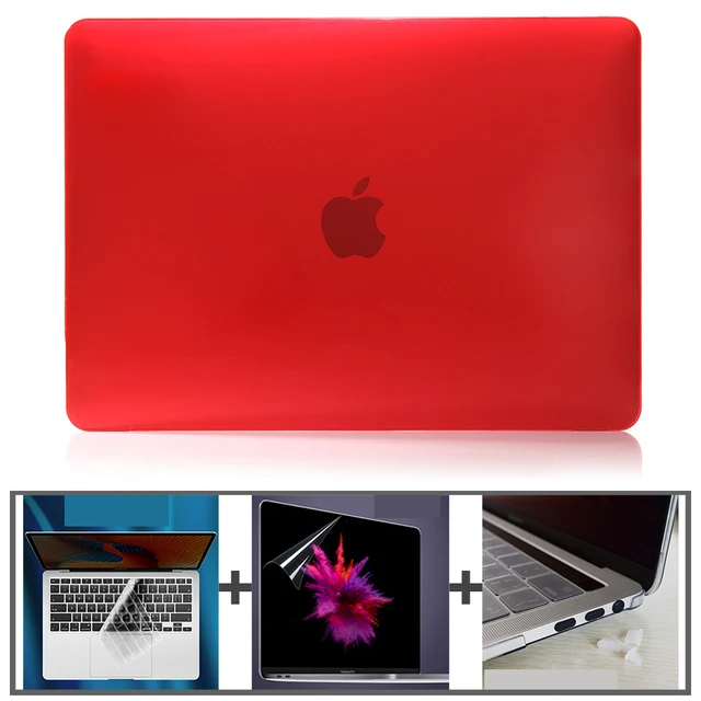 laptop case Crystal Hard Laptop Case For macbook air 13 case A2179 A2337 For macbook pro 13 Cover A2289 A2159  Air13 M1 New case Red