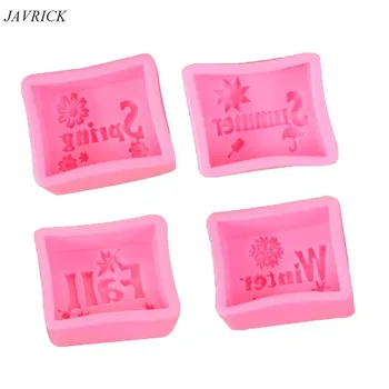 

4pcs/set Four Seasons Silicone Soap Candle Mold Cake Fondant Candy Decorating