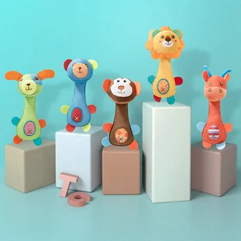 

Rattle Animal Shape Stick Hand Bell Toy Baby Toys Plush Rattle Baby Hand Grip Rod Educational Toys Infant Toys