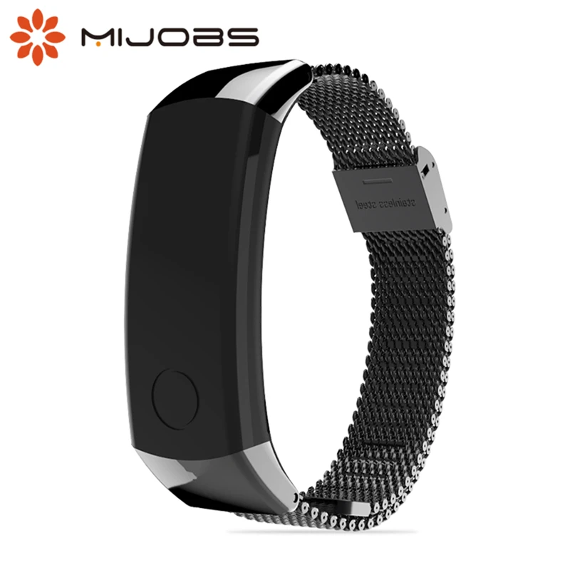 Ремешок Mijobs со стальной петлей для Huawei Honor Band 3 металлический браслет Сменные