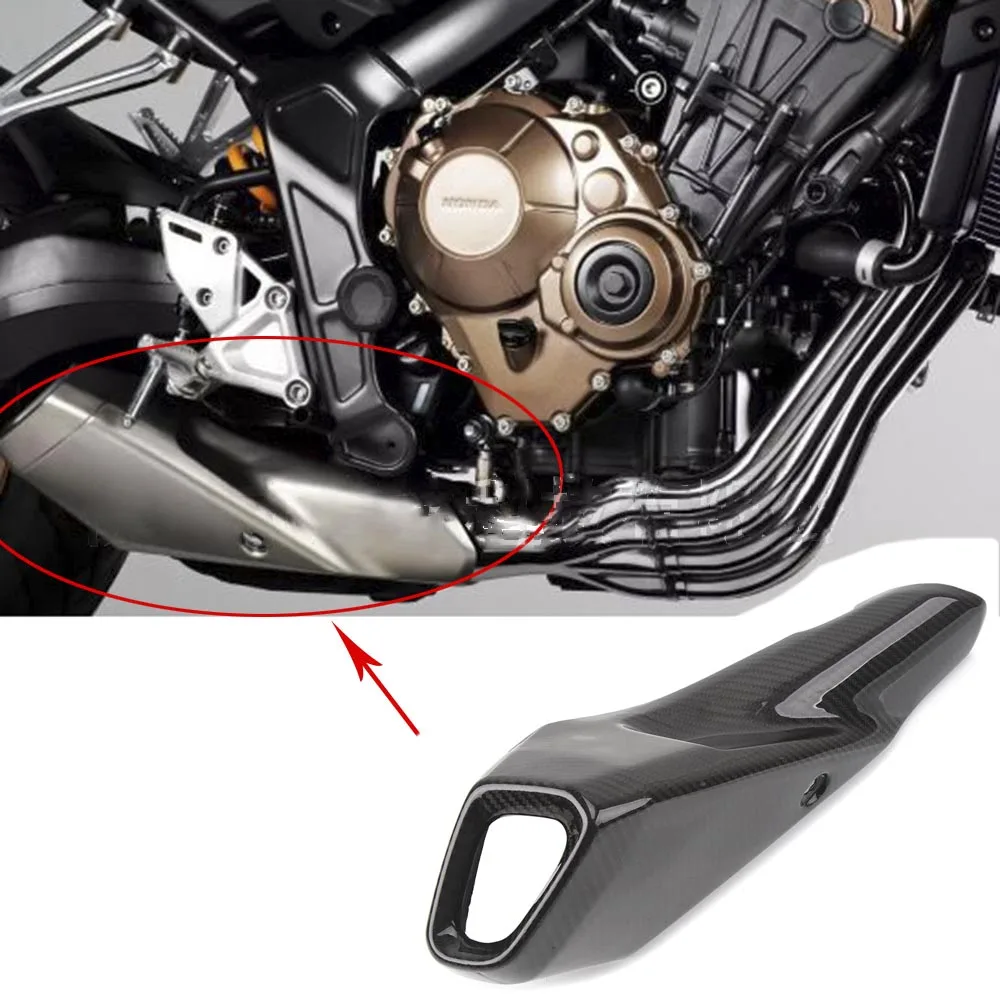 ホンダcb650r 19 21 22用純正カーボンファイバー マフラー エキゾーストパイプカバー 熱シールド オートバイ装飾アクセサリー Aliexpress 自動車 バイク