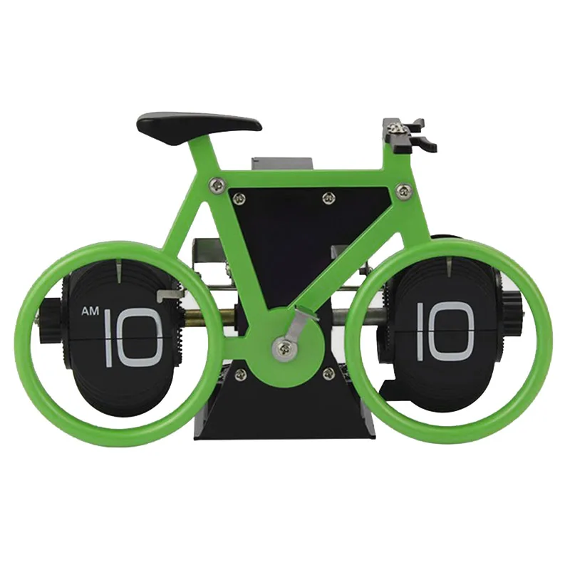 

Flip Clock Creative Bicycle PVC Flip Number Display Table Clock for Living Room Office Children Room New Year Gift Desk Clock