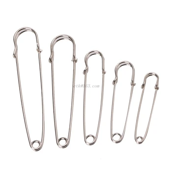 

5Pcs Heavy Duty Safety Pins Stainless Steel For Kilts Blankets Skirts Crafts