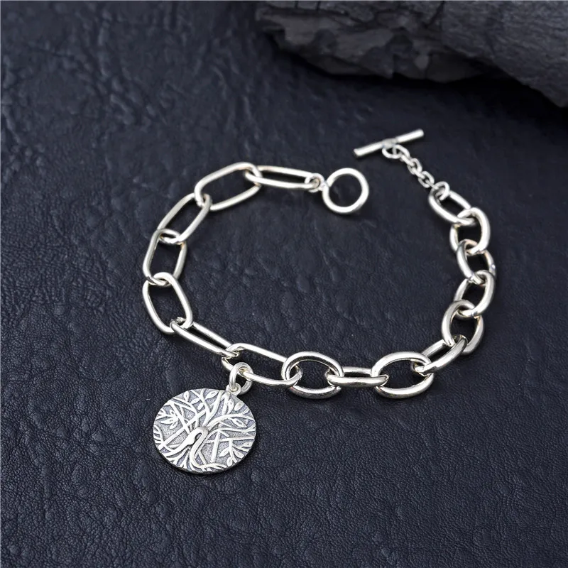 Кулон в форме дерева мира, модный браслет из серебра пробы S925, женский браслет из христианского бутика, серебро 925, модное ювелирное изделие