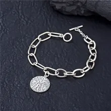 Кулон в форме дерева мира, модный браслет из серебра пробы S925, женский браслет из христианского бутика, серебро 925, модное ювелирное изделие